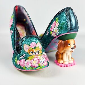 Irregular Choice Bougainvillea Heels | Animal Heel Embroidered Floral | NIB